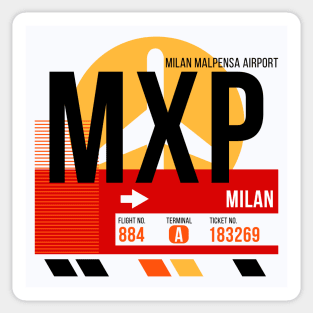 Milan (MXP) Airport // Sunset Baggage Tag Sticker